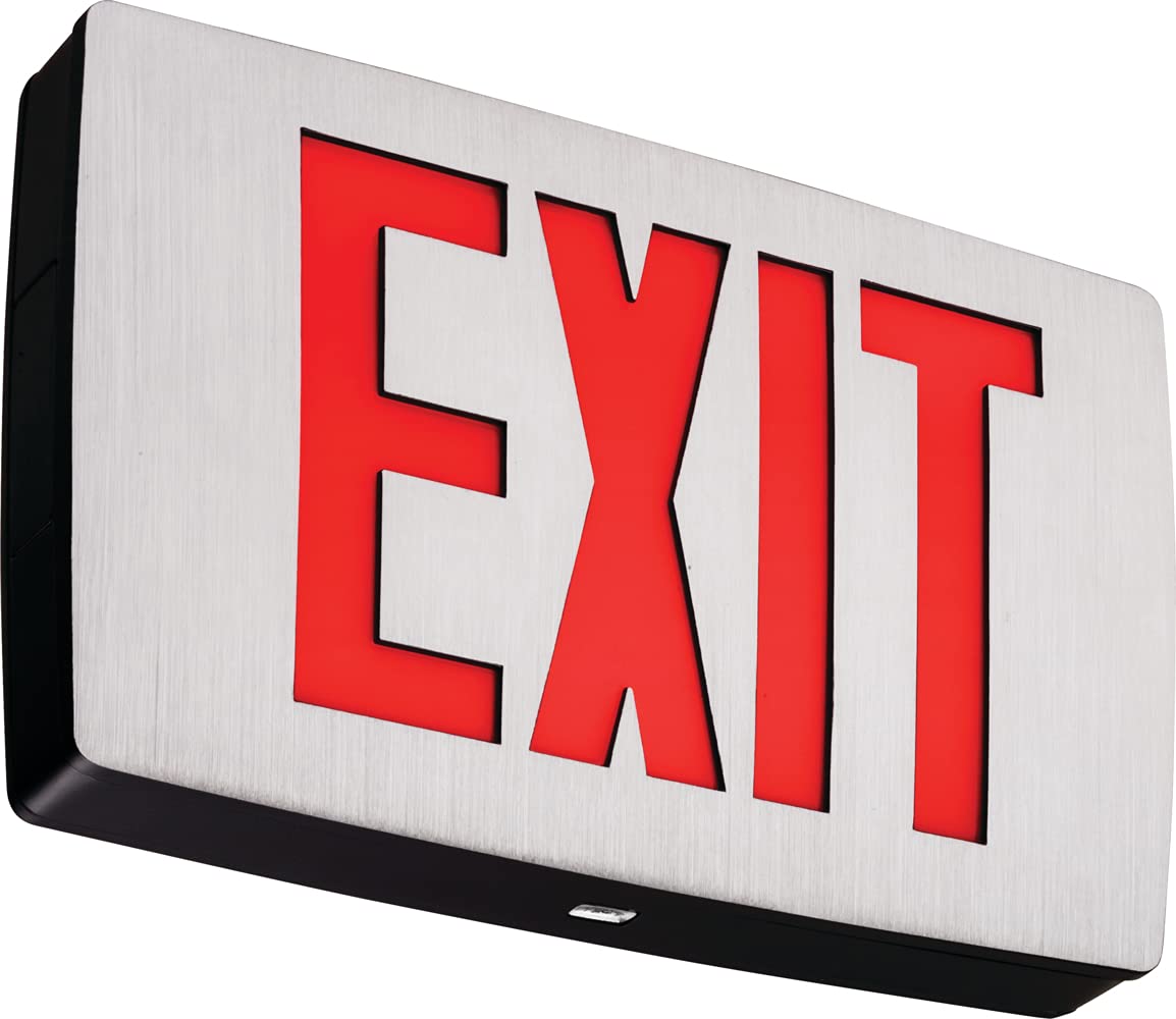 Lithonia Lighting LE S W 1 R Aluminum LED Emergency Exit Sign
